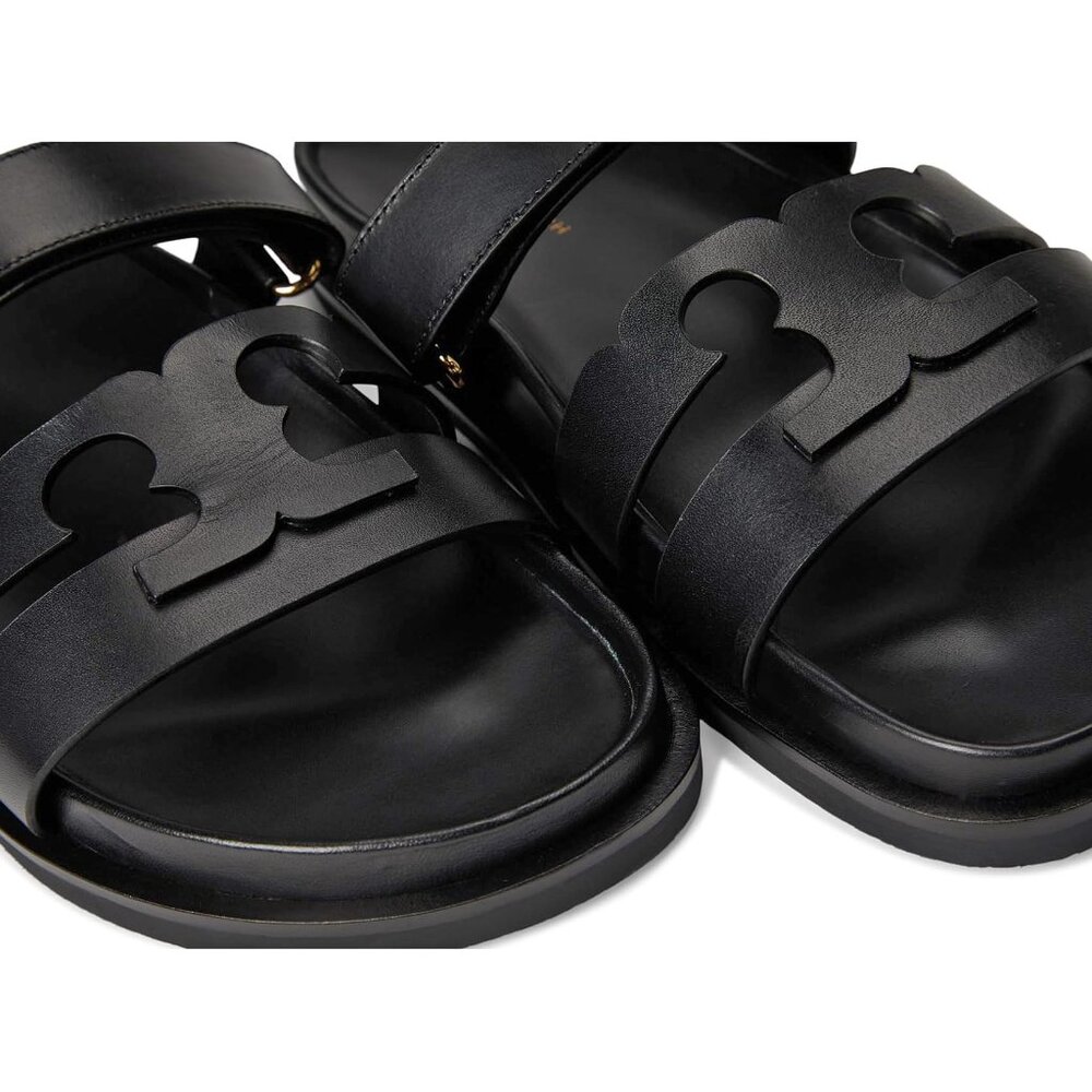 Tory Burch Ines Leather Sport Slide - Black - Picture 5 of 9